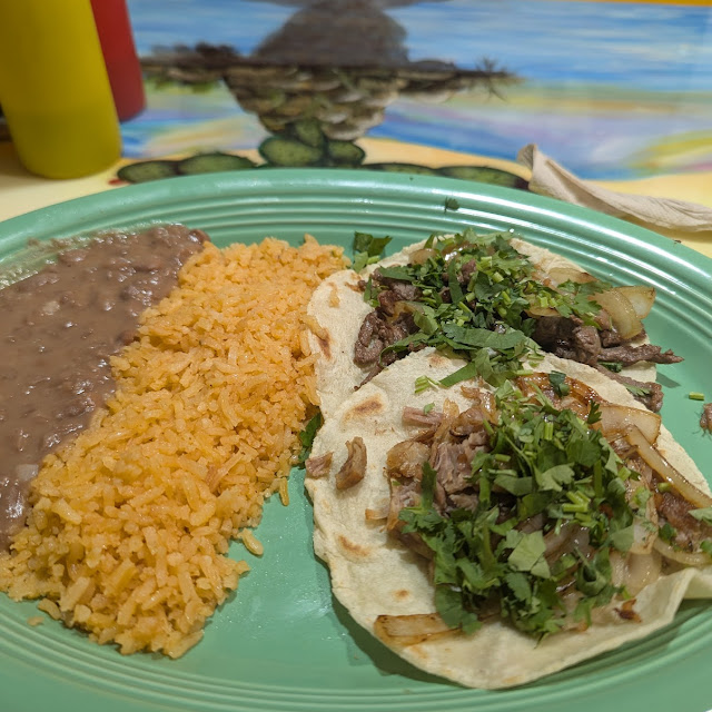 Tacos with Rice and Beans