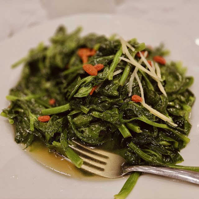 Snow Pea Leaves with Chinese Garlic & Soup