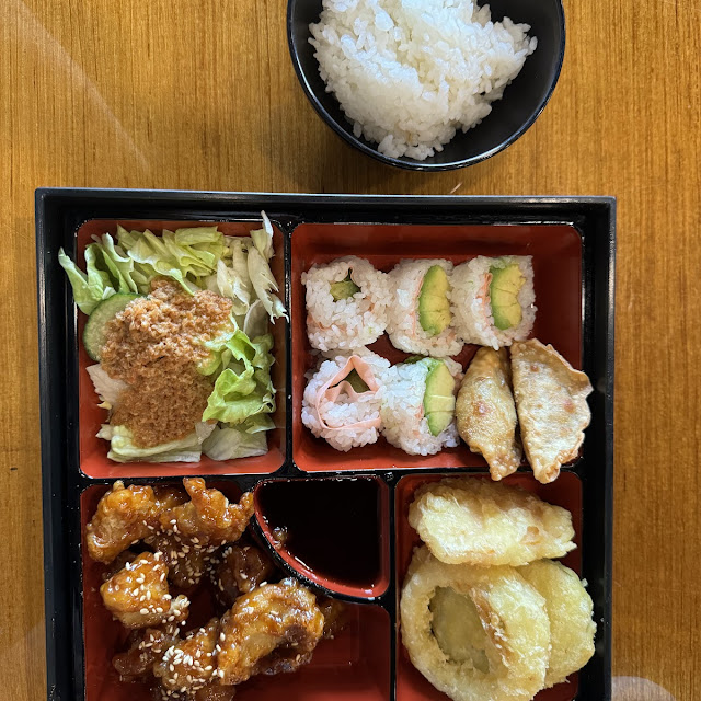 Assorted Sushi and Tempura Bento Box