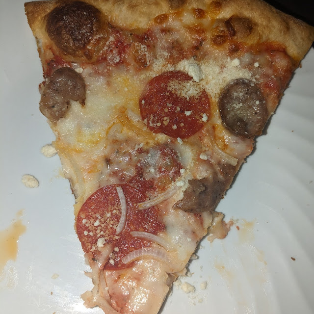 Sausage Pepperoni and Onion Pizza