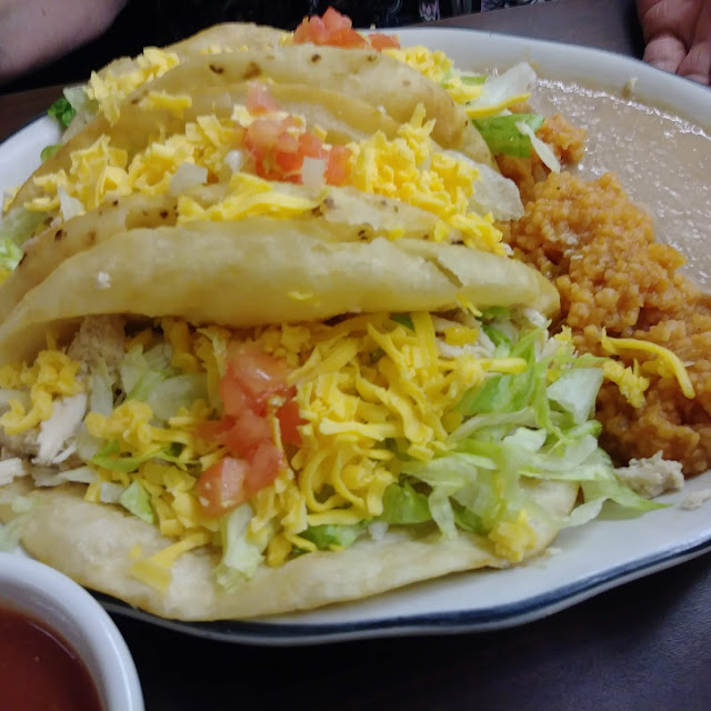 Chicken Tacos on White