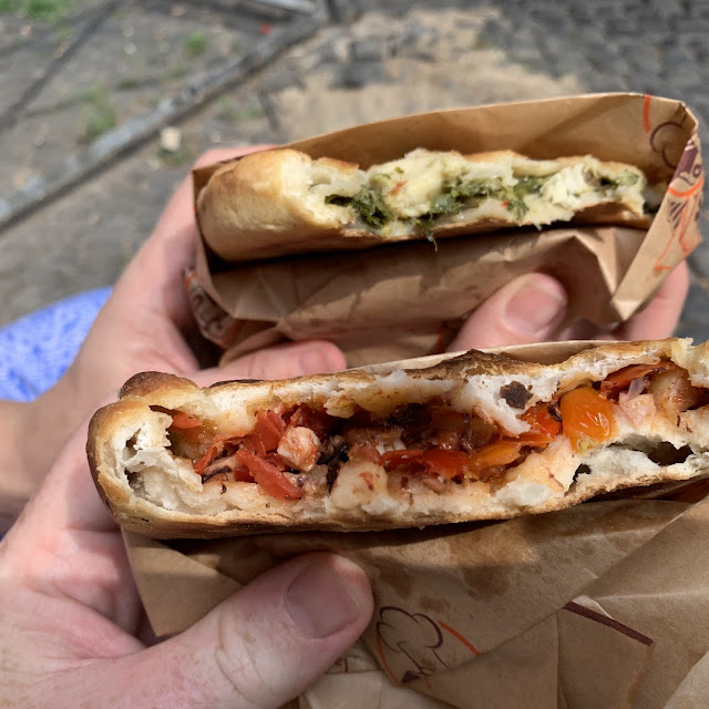 Cod and Spinach Plus Octopus and Pepper Sandwiches