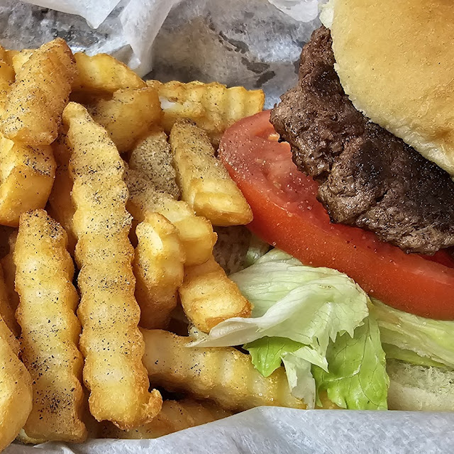 Hamburger with French Fries