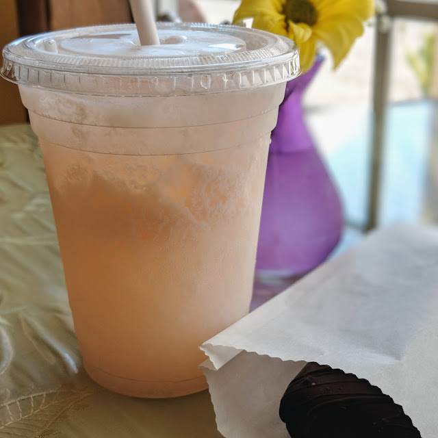 Peaches and Cream Italian Soda