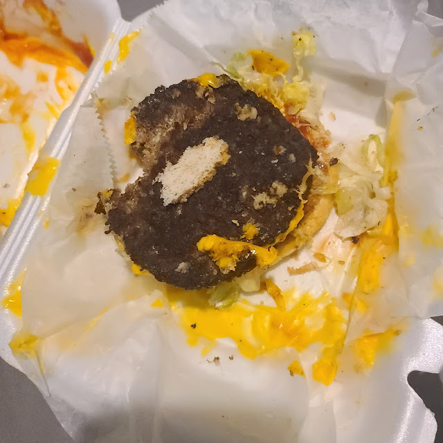 Hamburger and French Fries with Cheese