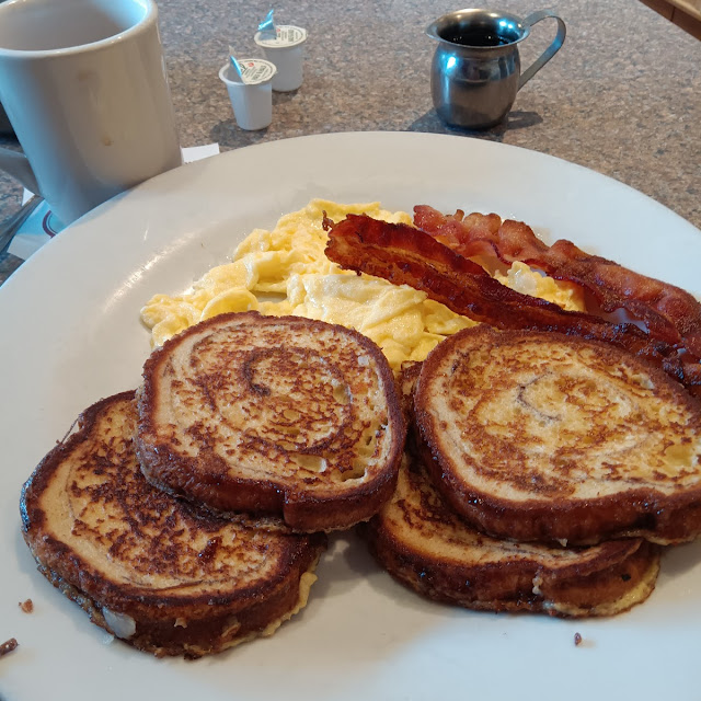 Swirled Cinnamon Toast Homemade with Bacon and Eggs I Believe It's a Number 12