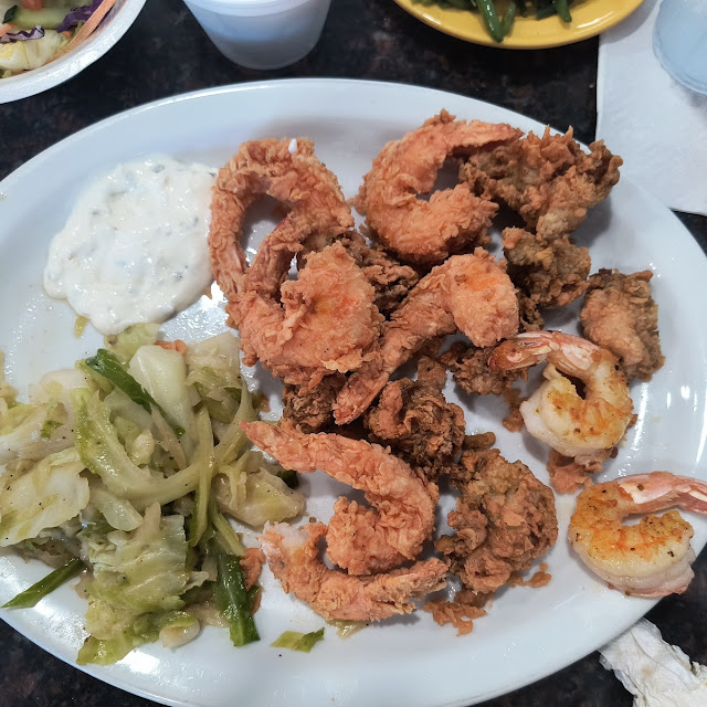 Shrimp & Oysters w Braized Cabbage