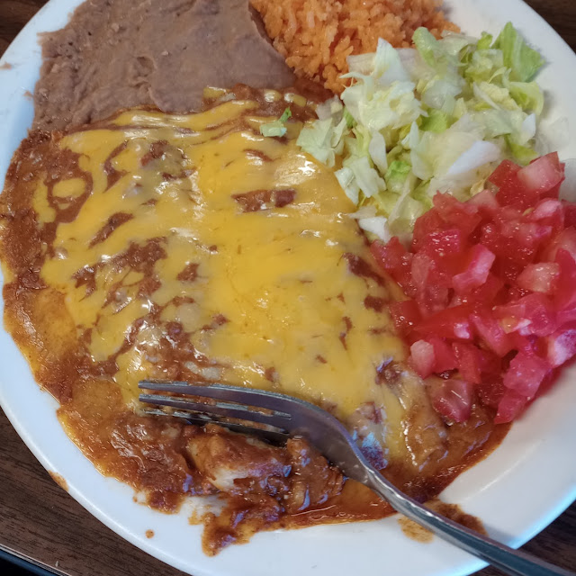 Enchilada w Rice Beans