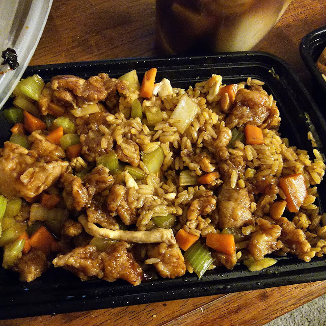 Cashew Chicken and Shrimp with House Special Fried Rice