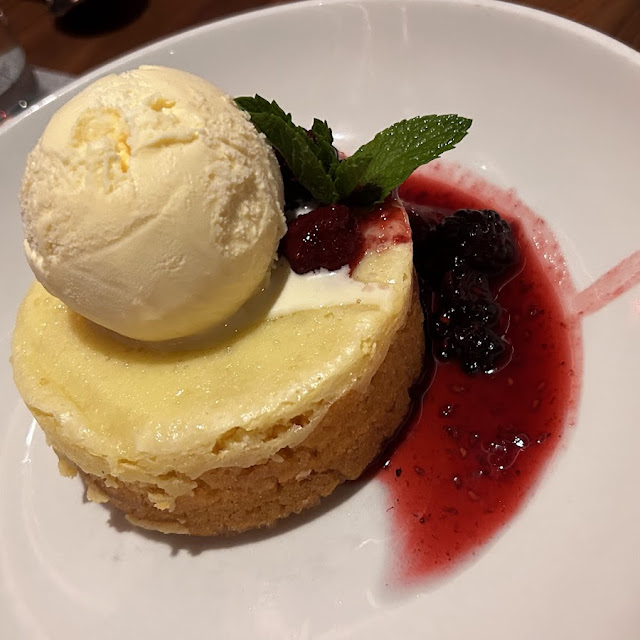 Warm Butter Cake with Ice Cream