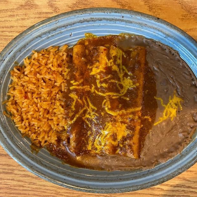 Chicken Enchilada with Sour Cream Sauce & Cheese Enchilada Chili Con Carne Sauce