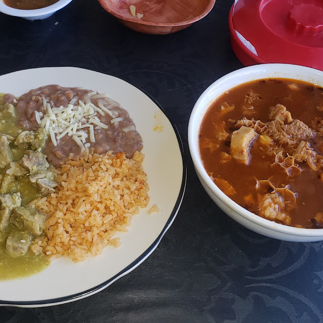 Chile Verde and Enchiladas