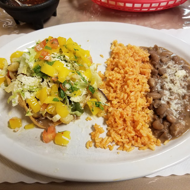 Veggie Fajita Tostada Combo Plate