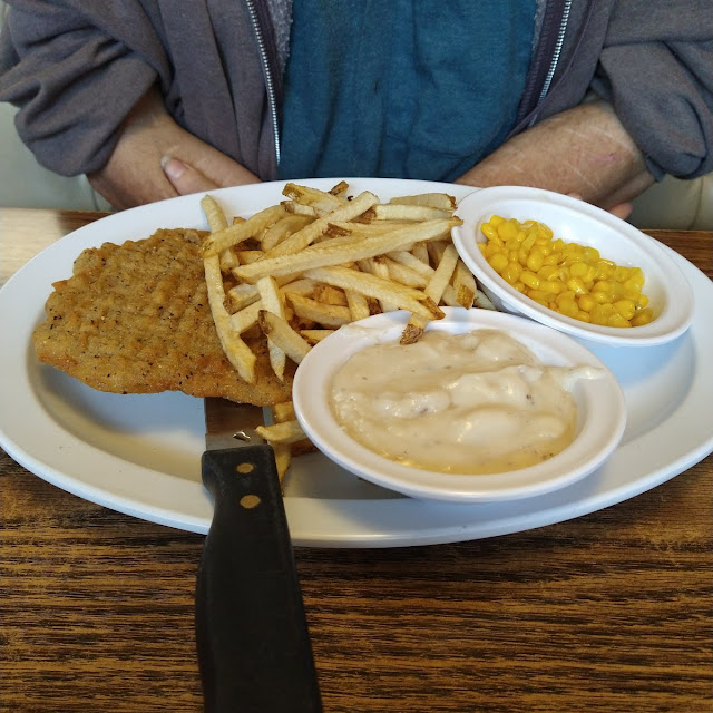 Country Fried Steak Fries with Corn