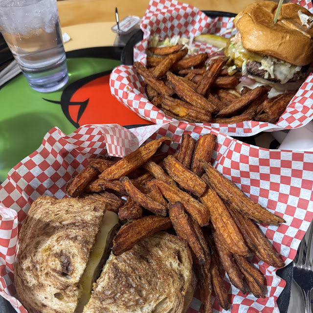 Murder Burger and Pastrami Sandwich