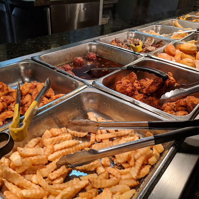 Fries Chicken and Deliciousness Crab Rangoon