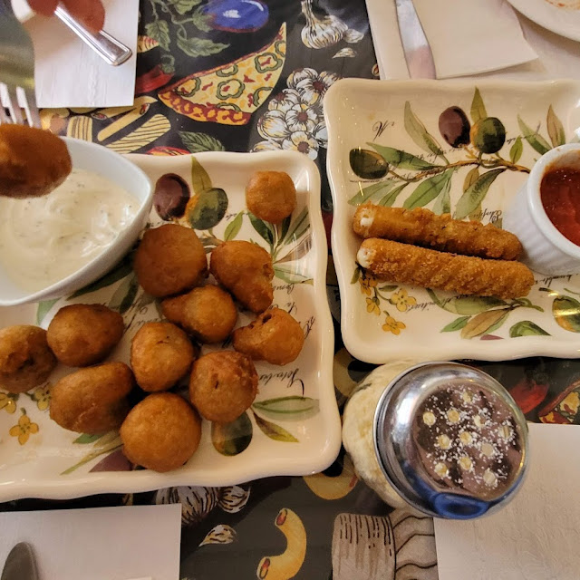Battered Mushrooms and Mozzarella Sticks