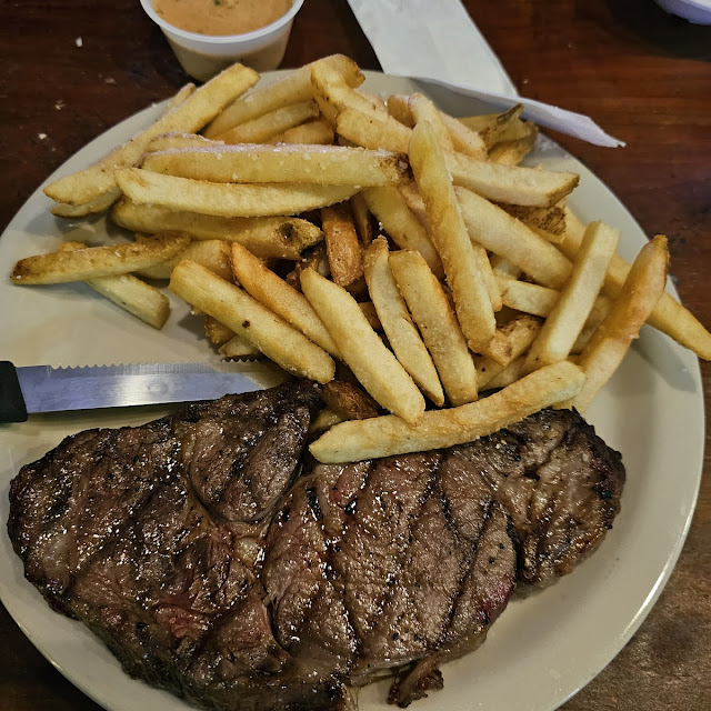 Smoked Ribeye with Fries