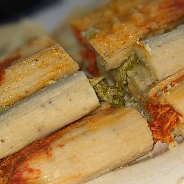Chicken Pork and Rajas Tamales