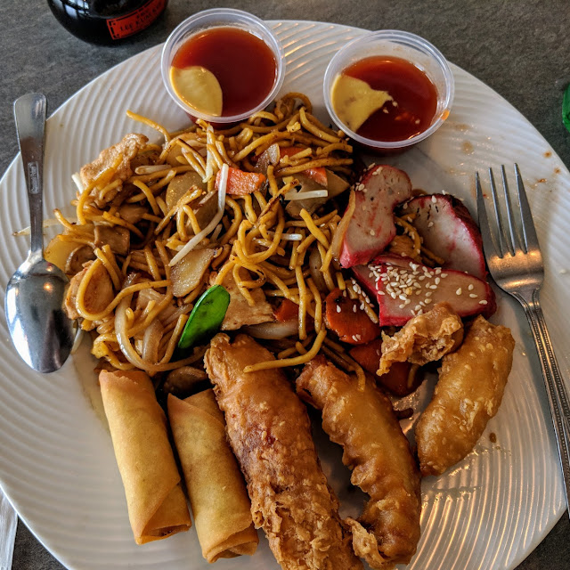 Shrimp Egg Roll and Sweet & Sour Chicken