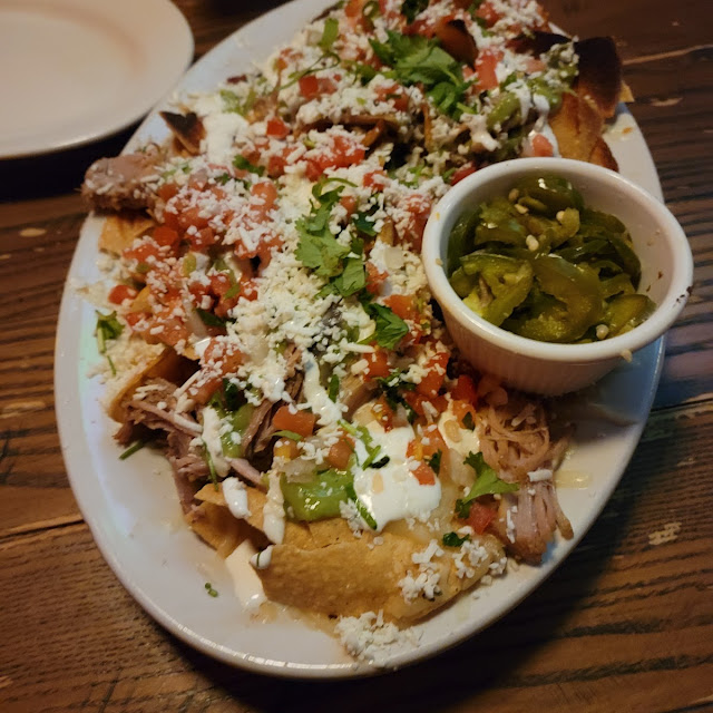 Nachos with Added Chicken