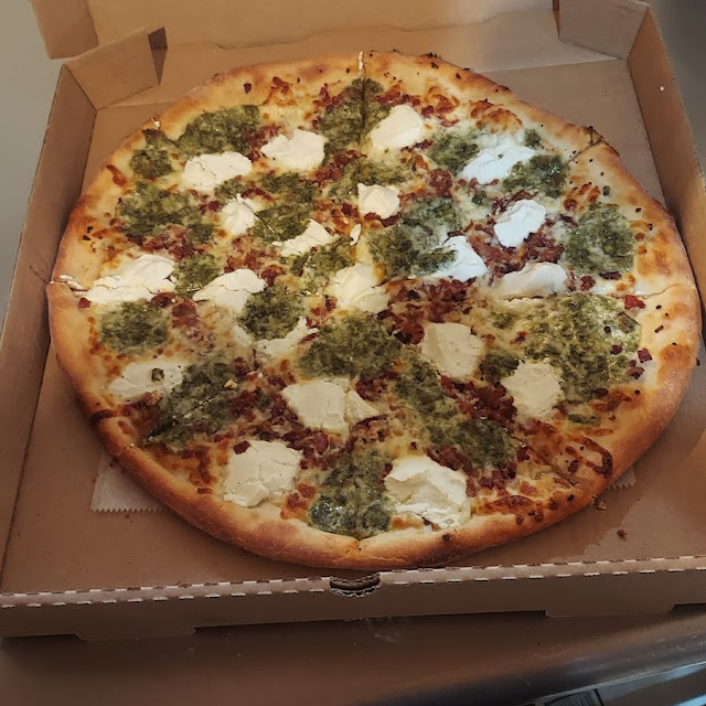 White Pizza Spinach and Bacon