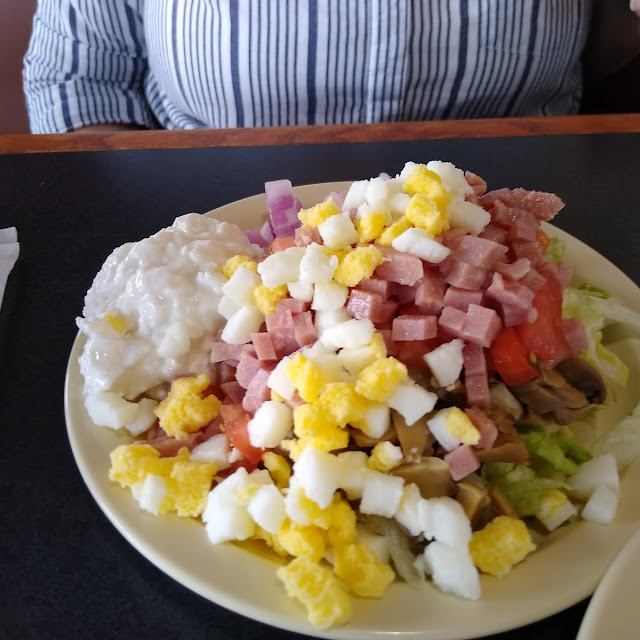 Ham and Egg Lettuce Salad