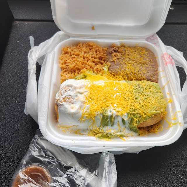 Beef Burrito & Cheese Enchilada