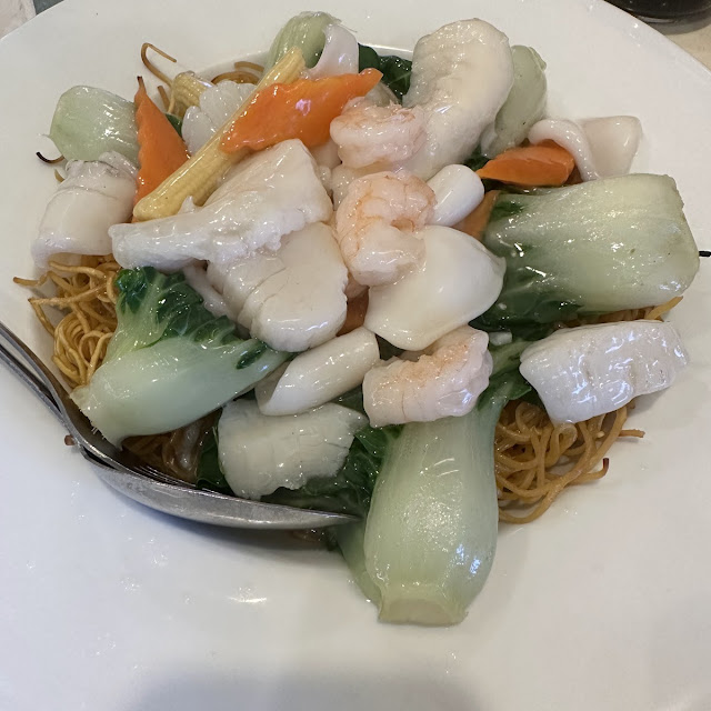 Pan Fried Noodles with Seafood