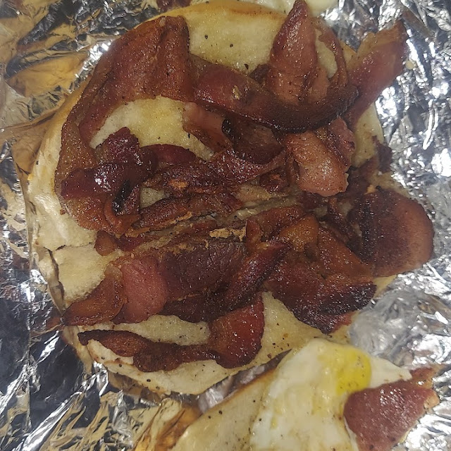 Bacon and Egg on Everything Bagel
