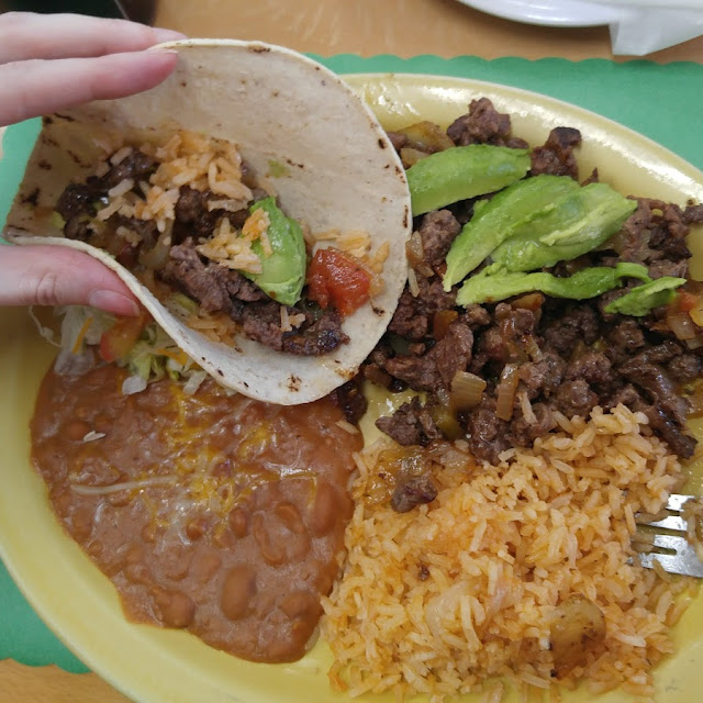Carne Asada Tacos with Beans