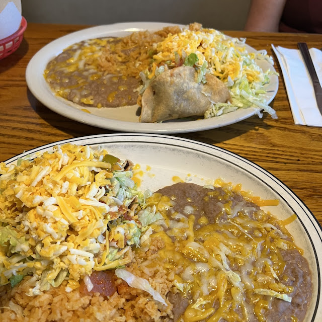 Shredded Beef Tacos and Beans and Rice