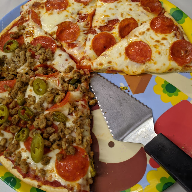 Pepperoni Pepperoni Sausage and Jalapenos Pizza