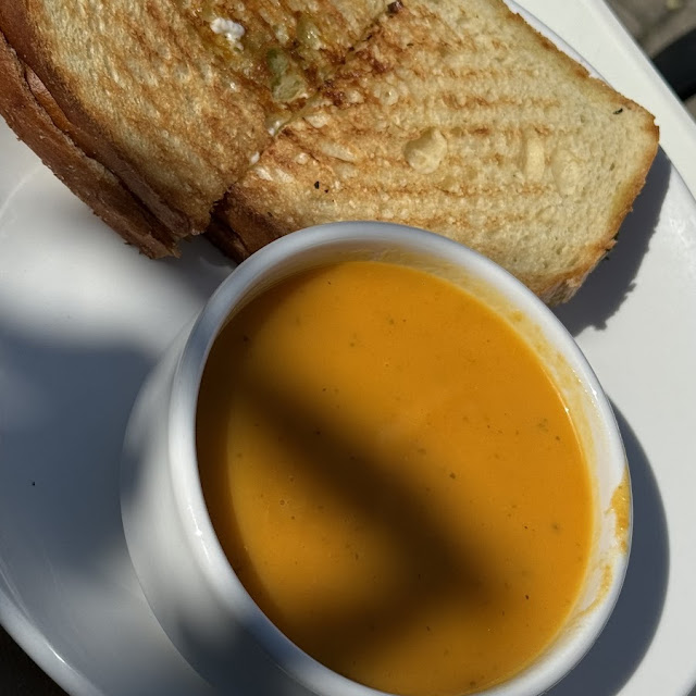 Sandwich with Carrot Soup