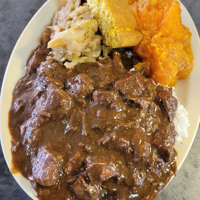 Beef Tips on Rice