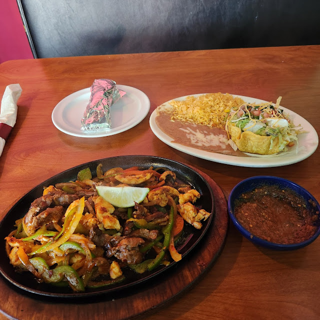 Chicken Steak and Shrimp Fajitas