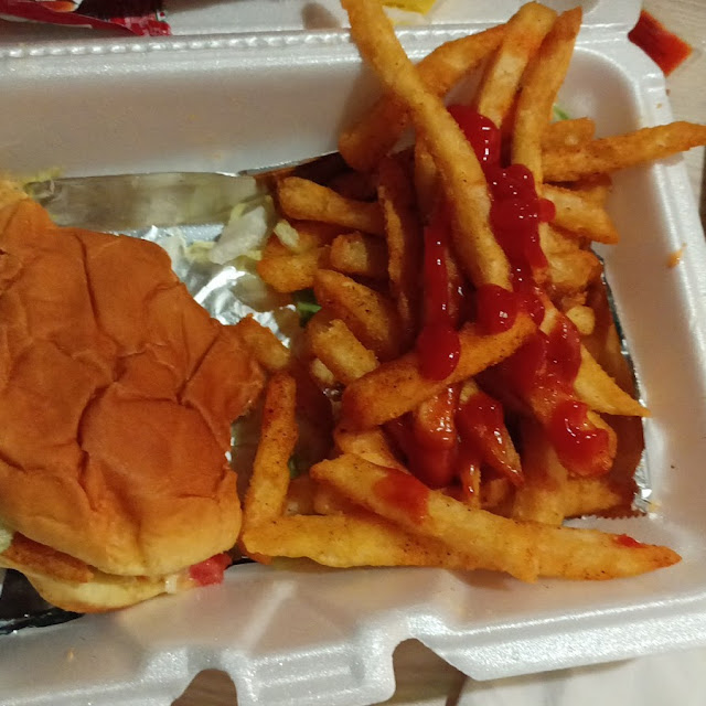 Steak Burger and Fries