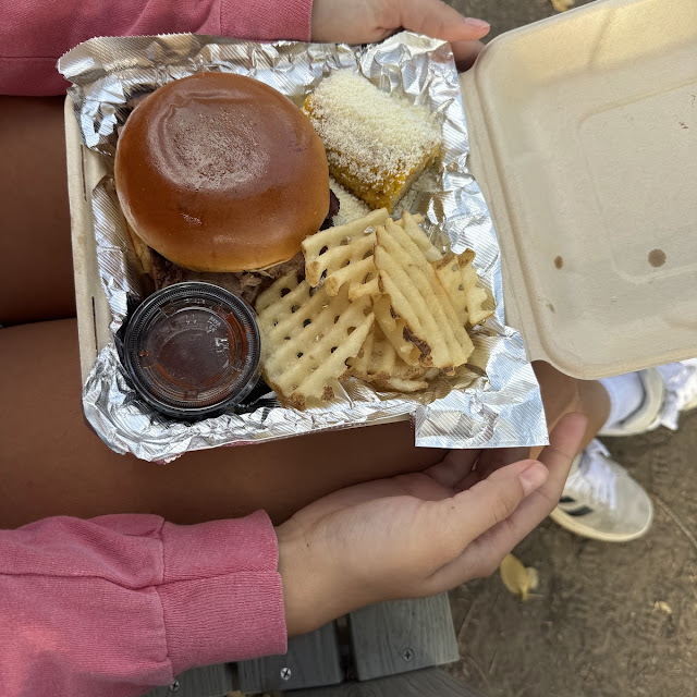 Brisket Sandwich with Corn
