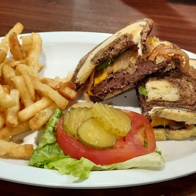 Patty Melt and French Fries
