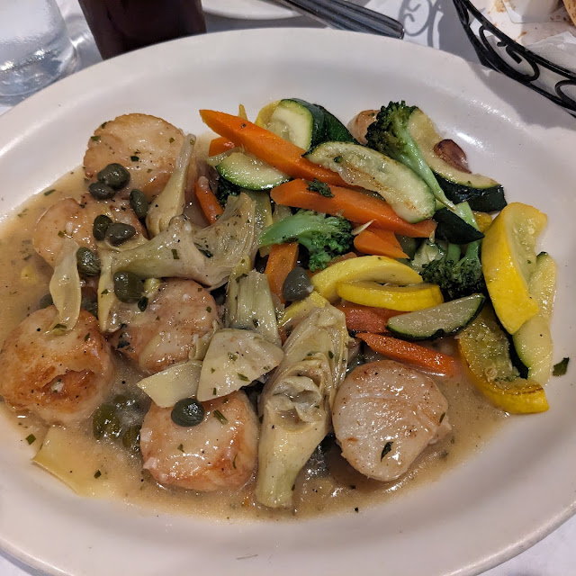 Sea Scallops Piccata with Vegetables Instead of Pasta