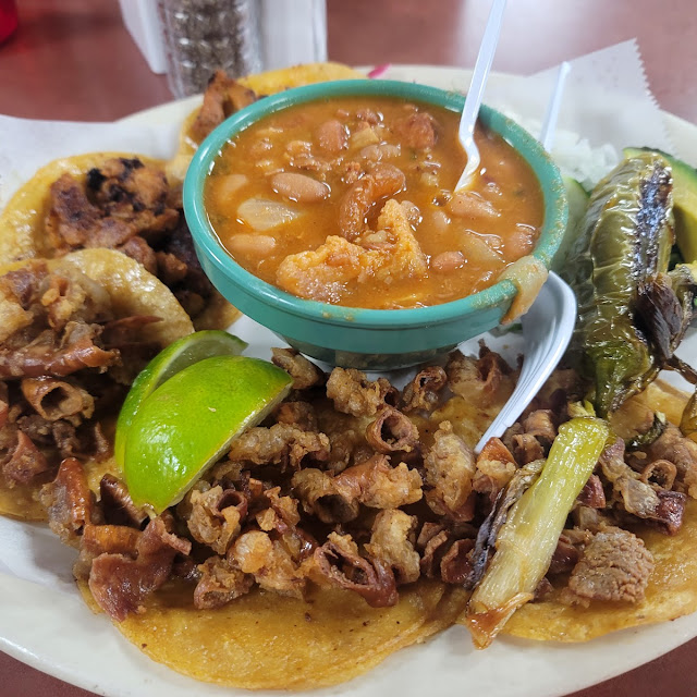Tripas Mini Tacos Boracho Beans