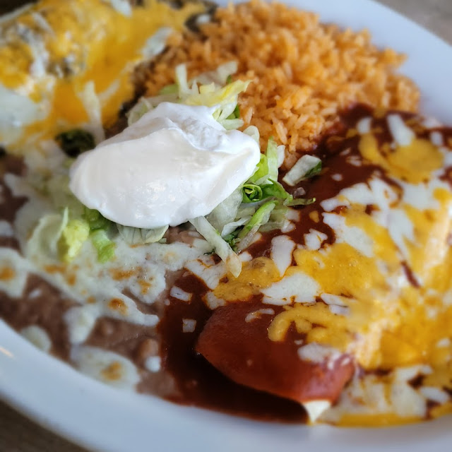 Combination Entree Chicken Taco Beef Enchilada and Pork Tamale