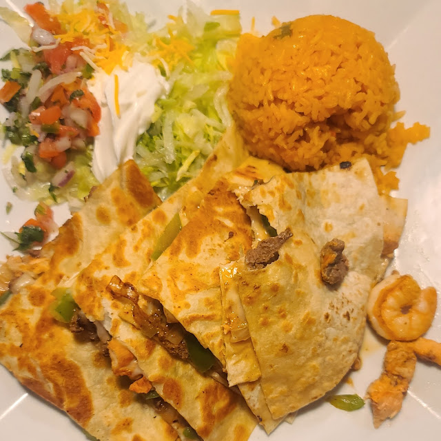 Cheese Quesadilla & Rice