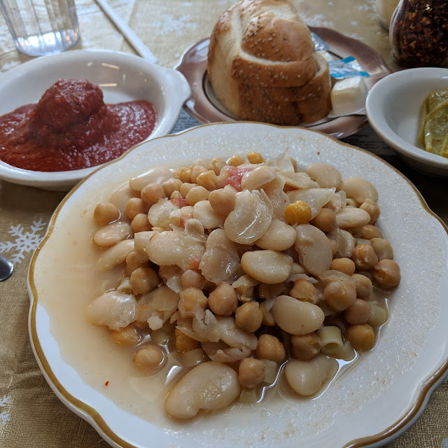 Pasta Fagioli with a Side of Meatballs