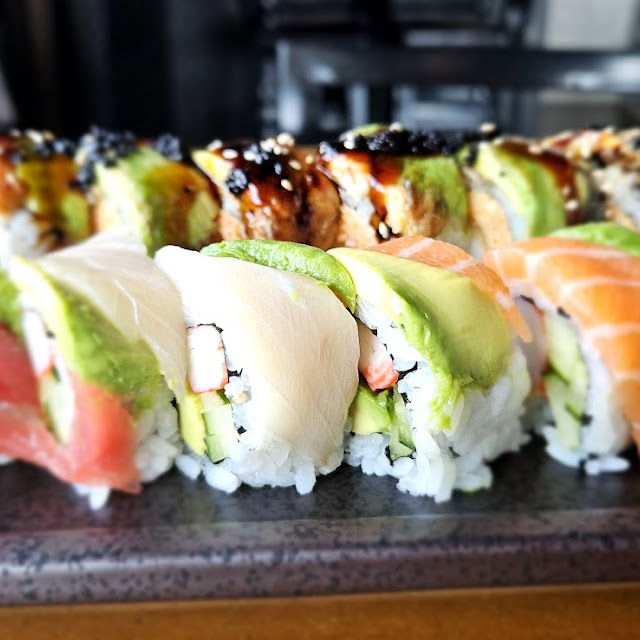 Rainbow Roll Black Dragon Roll