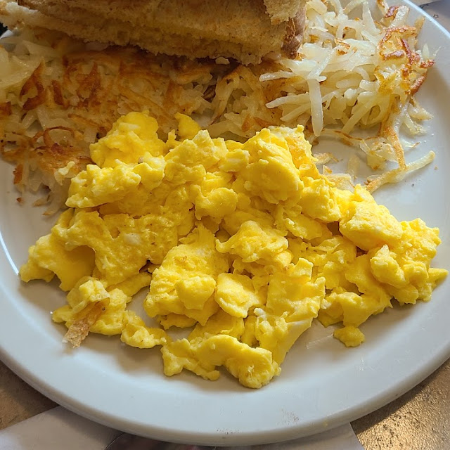 Eggs Meat and Toast