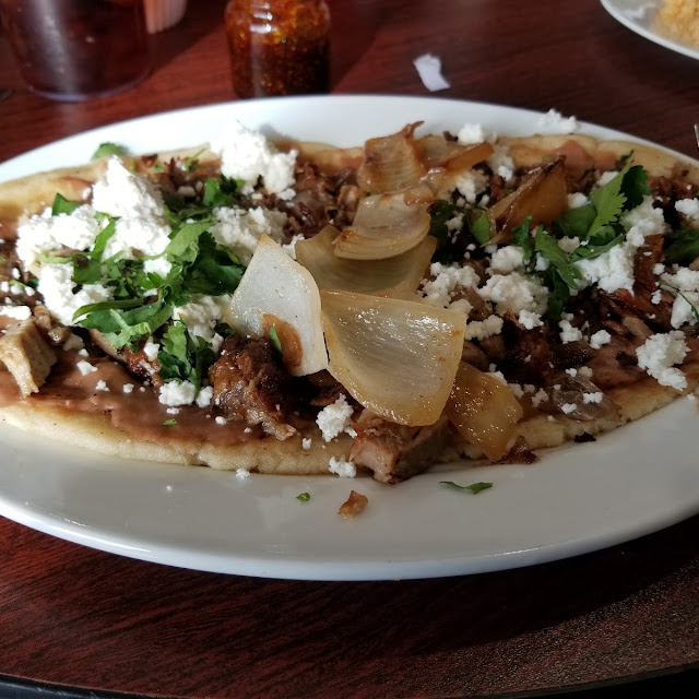 Huarache with Carnitas