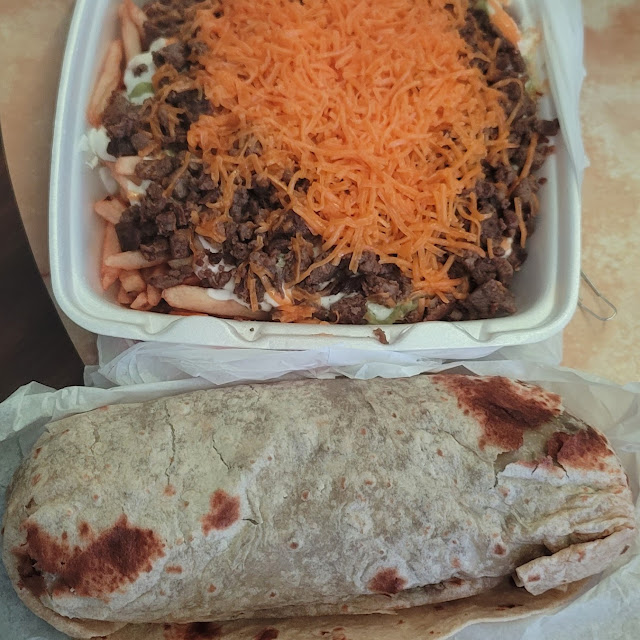 Carne Asada Fries and Burrito