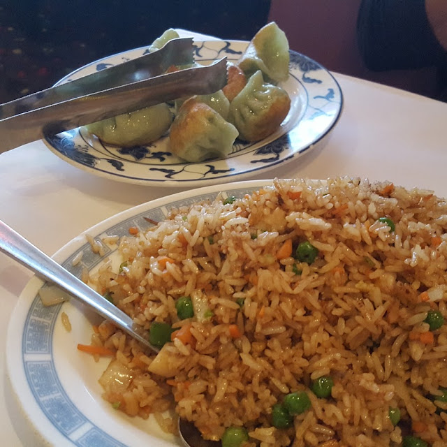 Vegetable Dumplings and Vegetable Fried Rice