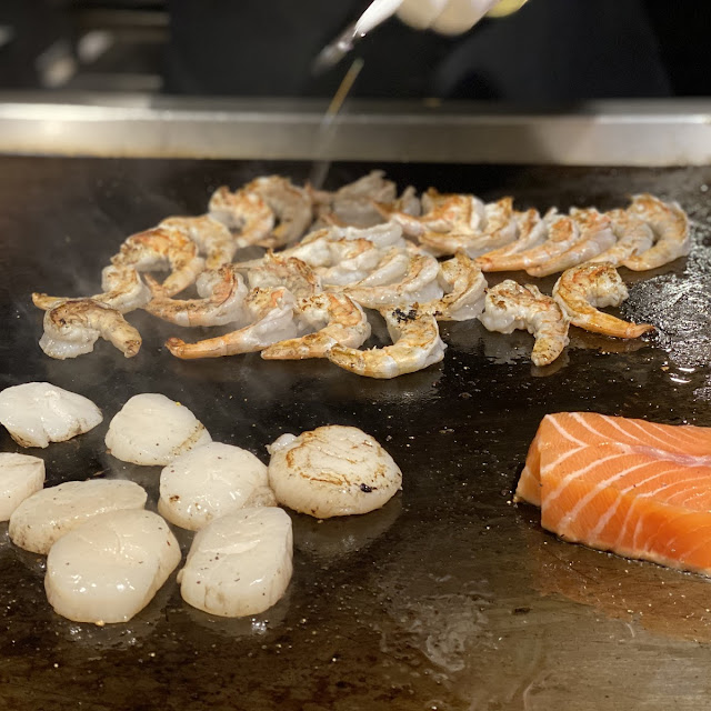 Teppanyaki Shrimp Salmon Scallops